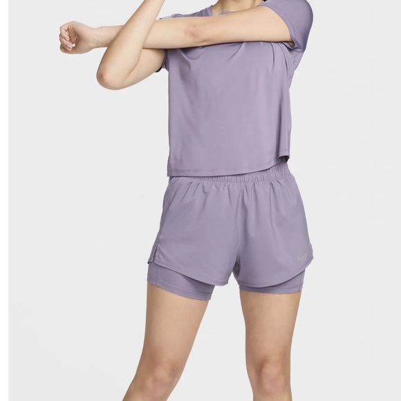 NIKE SMALL DRI FIT HIGH WAISTED SHORTS - Picture 4 of 7